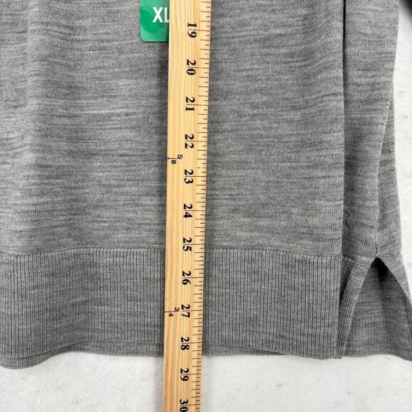 Banana Republic Merino Wool Pullover Sweater Womens Size XL Gray Heather - Picture 10 of 12